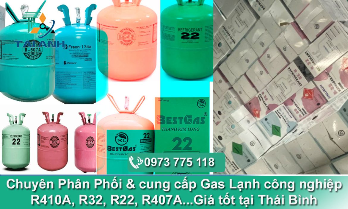 Chuyên Phân Phối & cung cấp Gas Lạnh công nghiệp tại Thái Bình