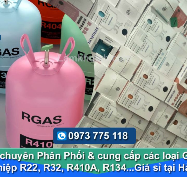 Tổng kho Phân phối Gas lạnh công nghiệp Giá sỉ tại Hà Giang