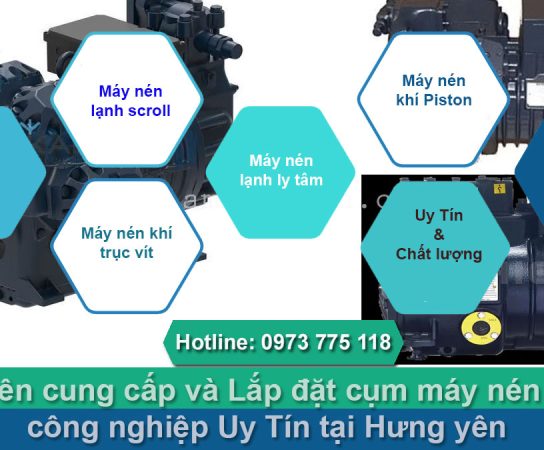 Chuyên cung cấp và Lắp đặt cụm máy nén lạnh tại Hưng yên