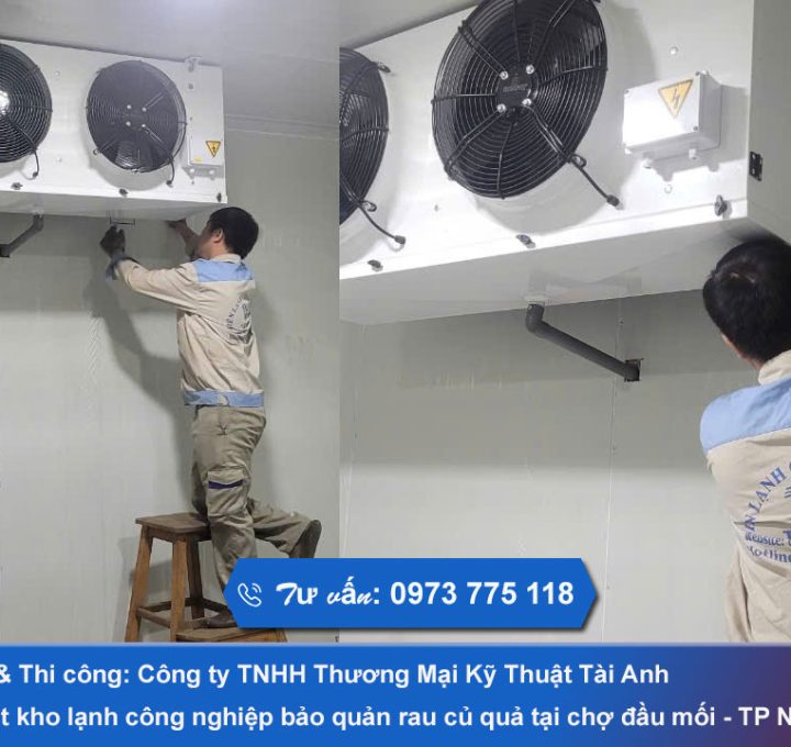 Lắp đặt kho bảo quản nông sản hộ anh Dân chợ đầu mối Nam định